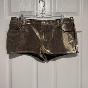 JUICY COUTURE Gold Sequin Women's Short Shorts